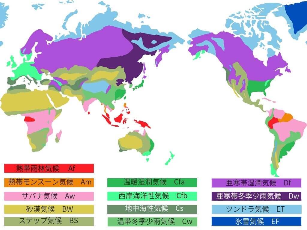 気候帯 Climatic Zone Japaneseclass Jp