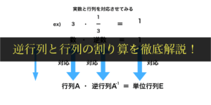 逆行列の求め方2種類とその意味〜行列の割り算を考える〜
