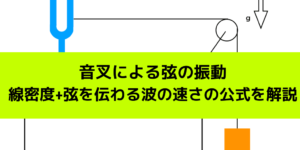弦の振動と線密度を音叉を使った頻出問題で解説