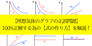 理想気体の比例・反比例のグラフの選択問題で迷わず解く方法を解説