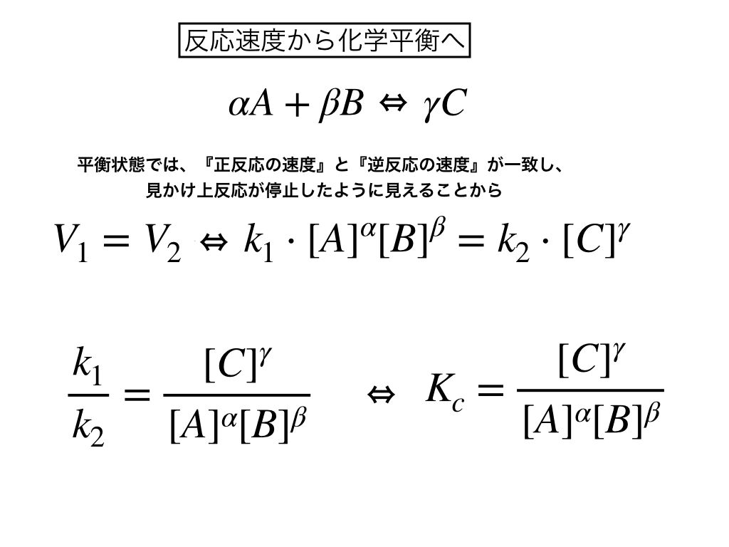 速度定数kからKcへの変形とその手順