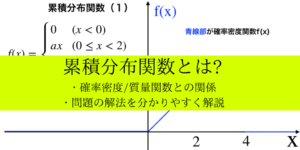 累積分布関数の意味と定義/性質を例題を通してわかりやすく解説